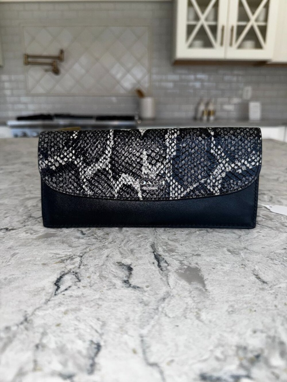 Coach Black Snakeskin Wallet